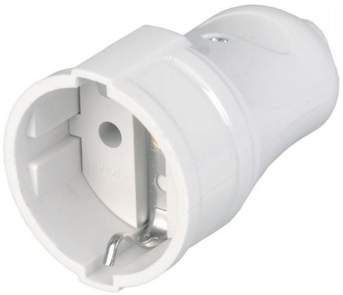 Розетка штепсельная с заземлением прямая IEK РПп10-01-Ст 16А белый фото Розетка штепсельная с заземлением прямая IEK РПп10-01-Ст 16А белый картинка